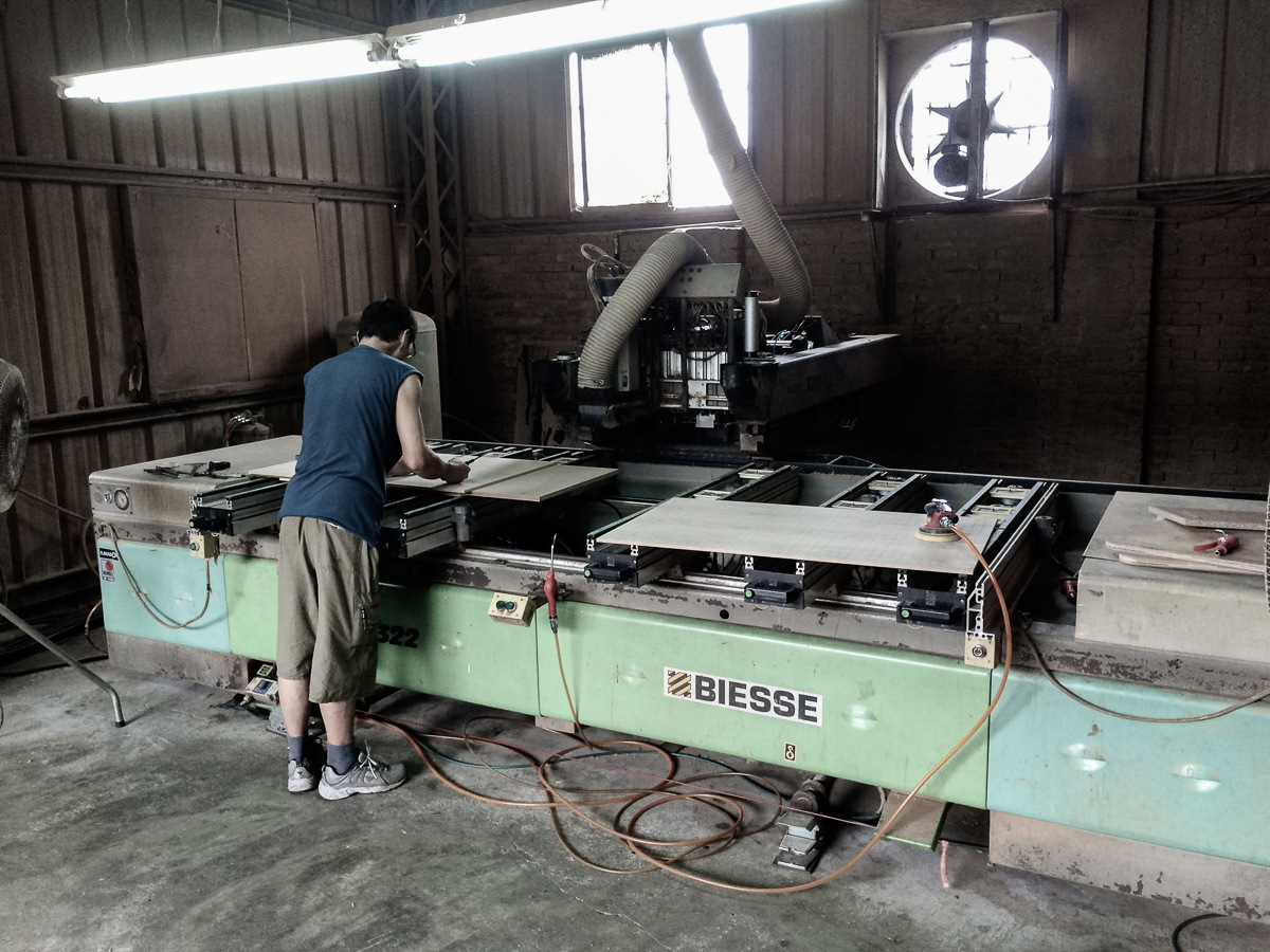 Wood Working - NC Drilling Machine & Process